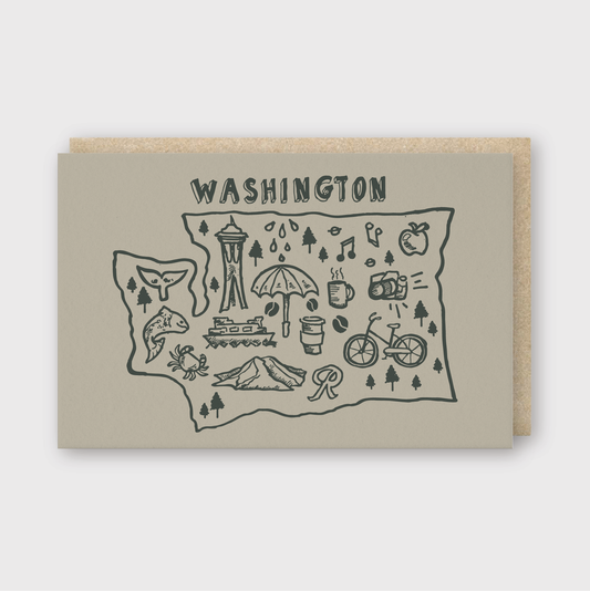 Washington Illustrations Greeting Card