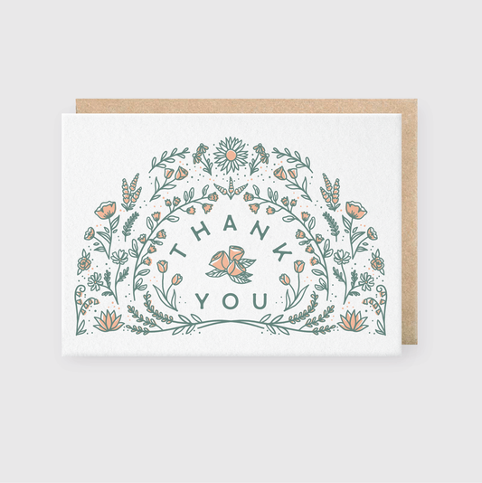 Thank You Flowers Greeting Card