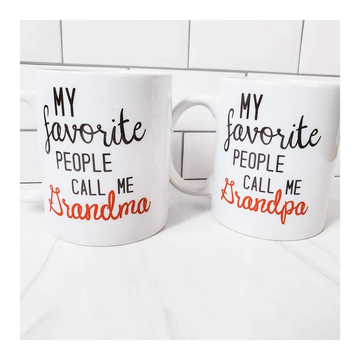 GRANDMA AND GRANDPA Personalized Coffee Mugs