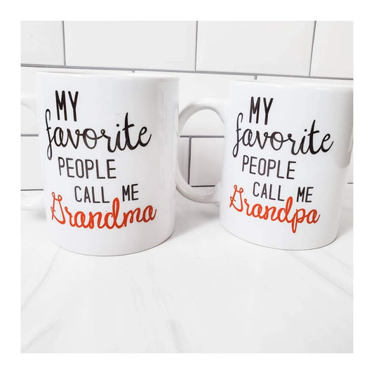 GRANDMA AND GRANDPA Personalized Coffee Mugs