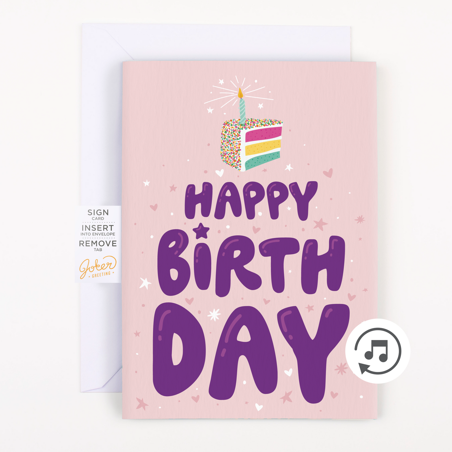 Endless Birthday Cake Card with Glitter