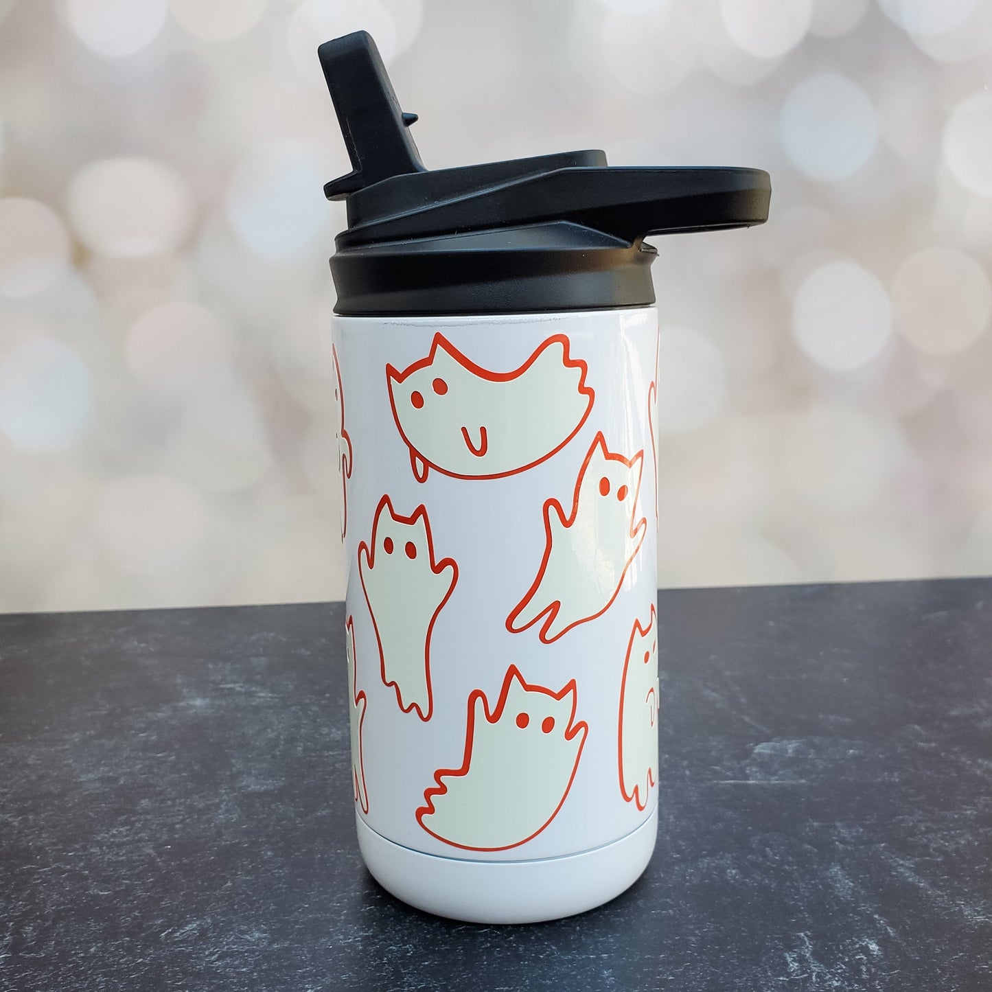 Glow in the Dark Ghost Kitty Kids Halloween Cup
