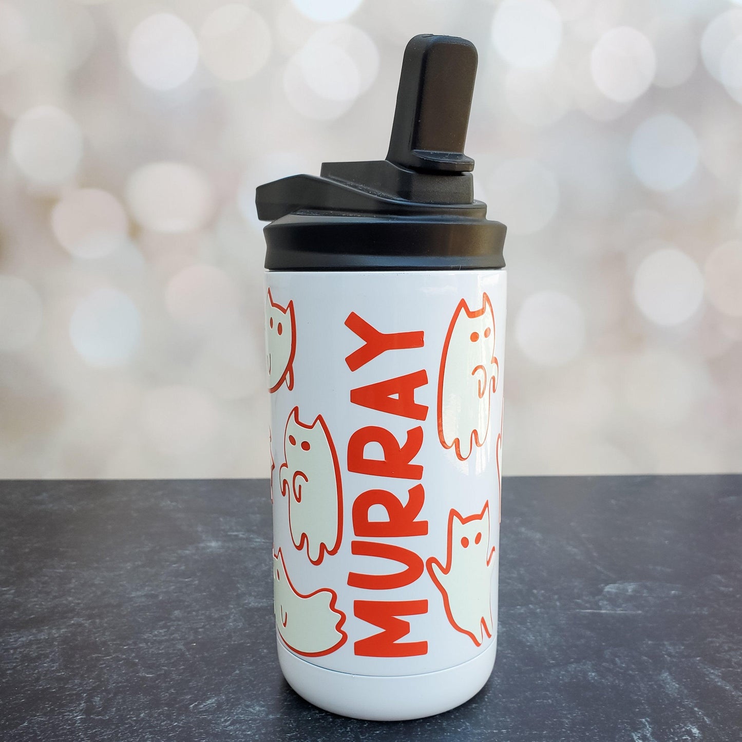 Glow in the Dark Ghost Kitty Kids Halloween Cup