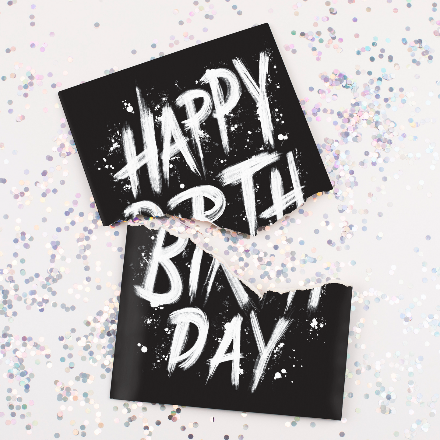 Endless Screamer Birthday Card with Glitter