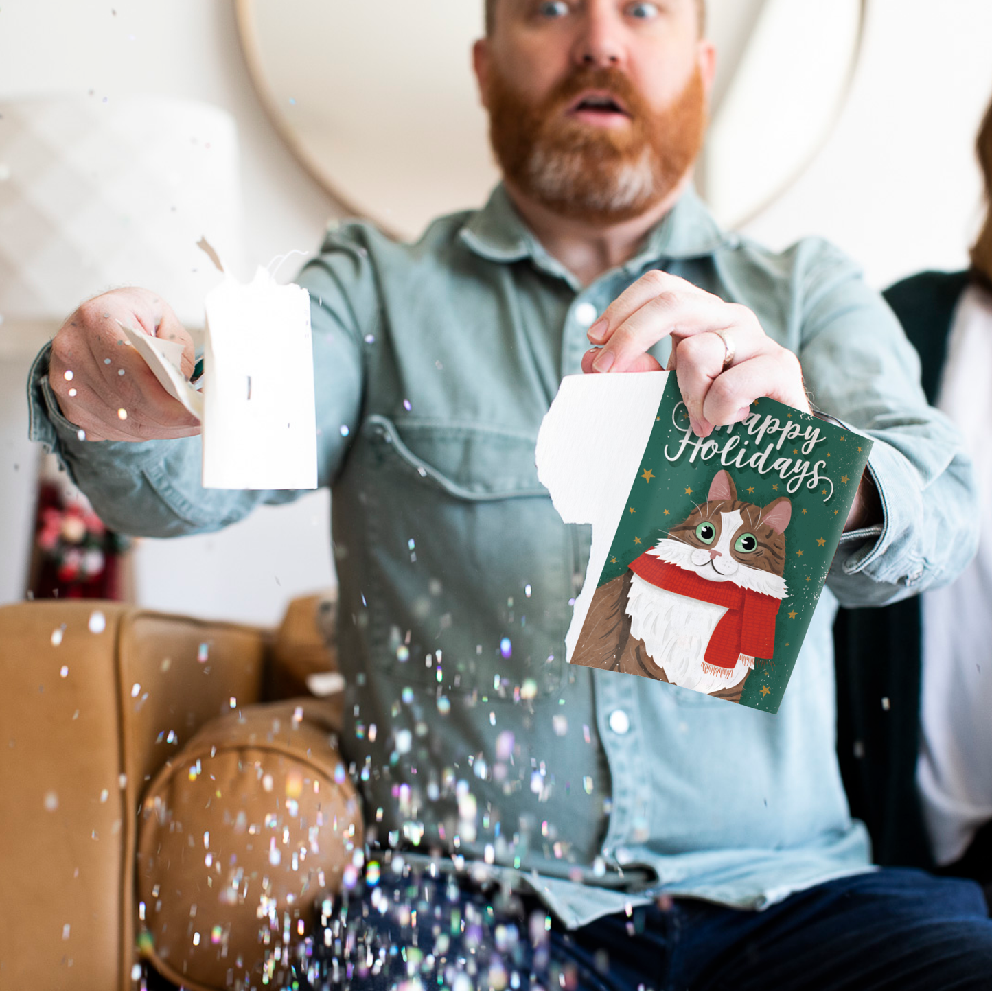 Endless Happy Holidays Card with Glitter