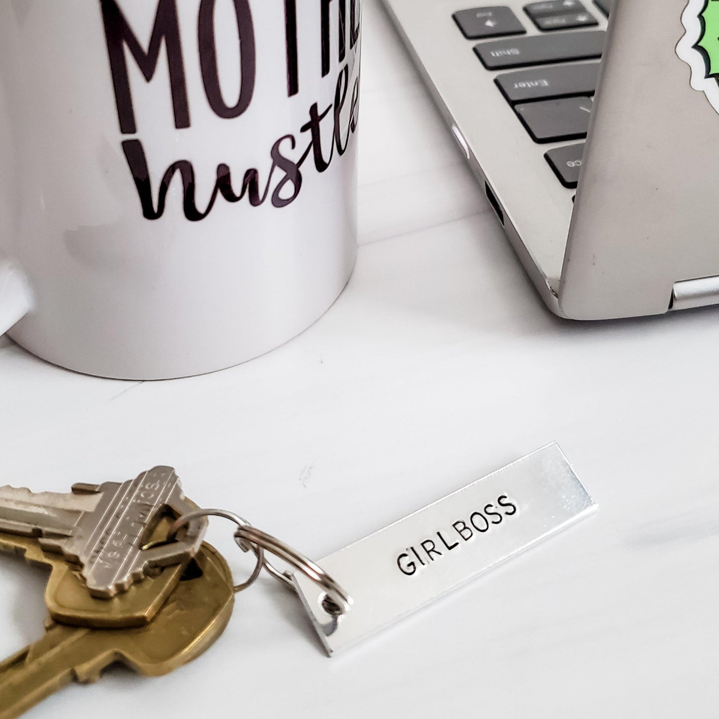 I LOVE ANIMALS SO I DON'T EAT THEM Vegan Bar Keychain