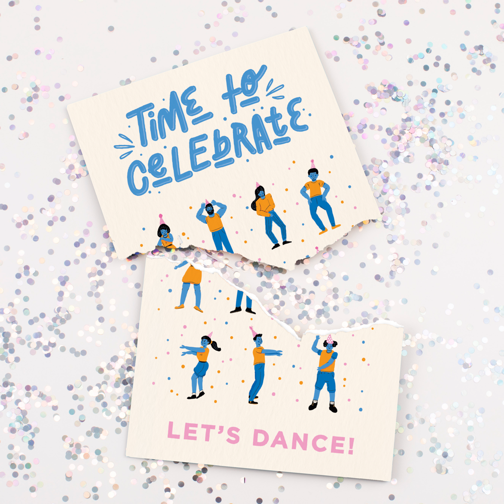 Endless Macarena Card with Glitter