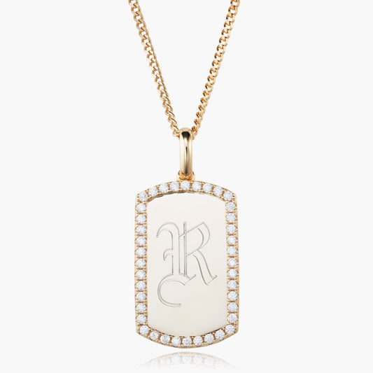 The Iced Border Dog Tag