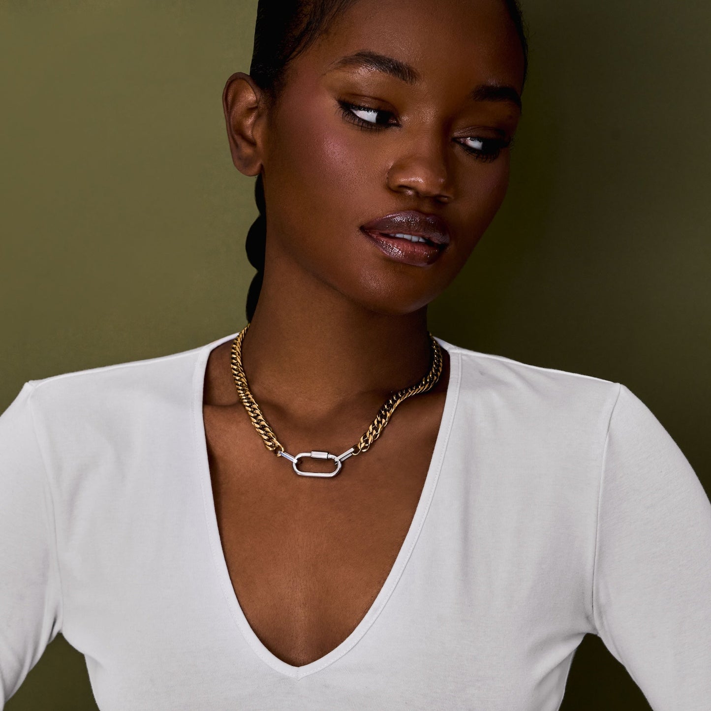 Mid-Size Double Cuban Lock Chain