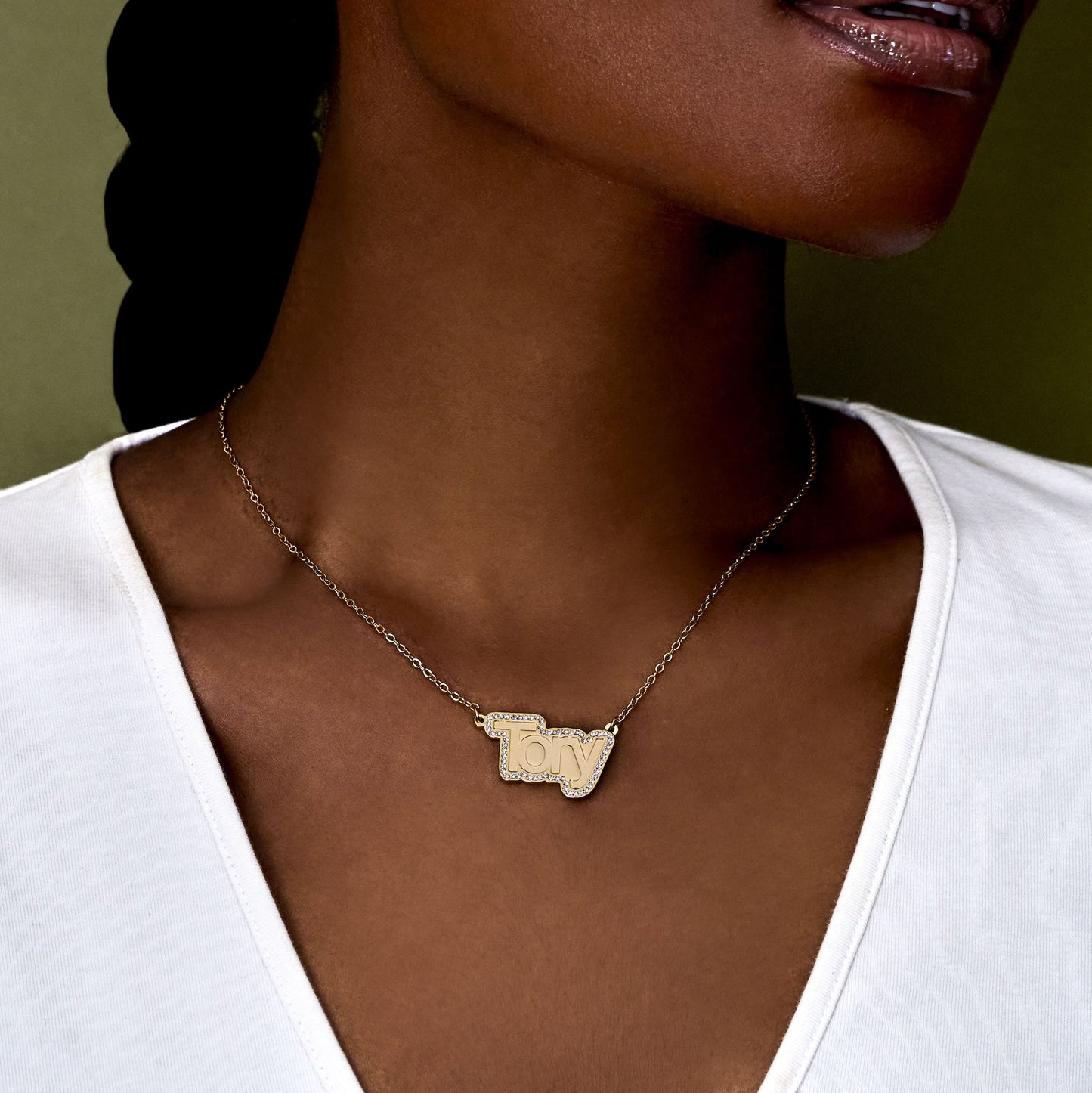 Kid's Stamped Name Necklace