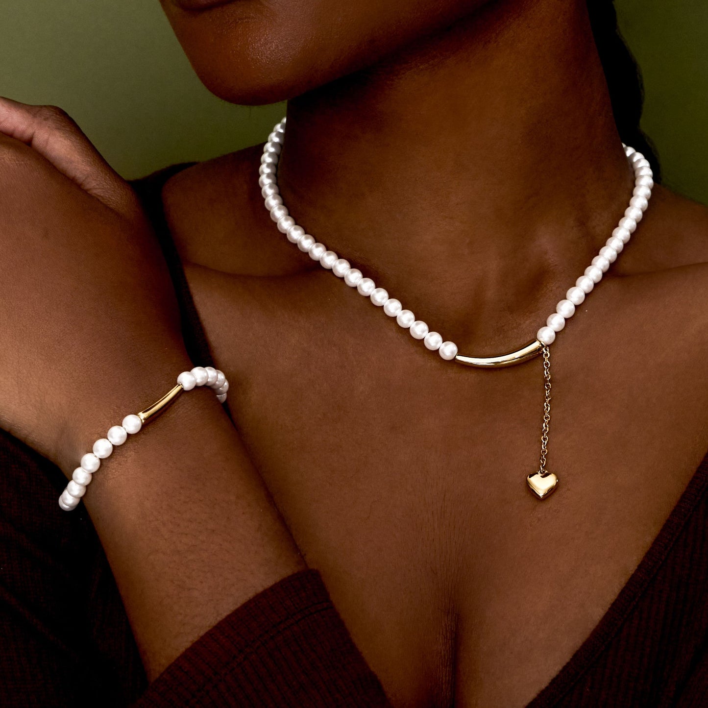 Lover's Crescent Pearl Chain