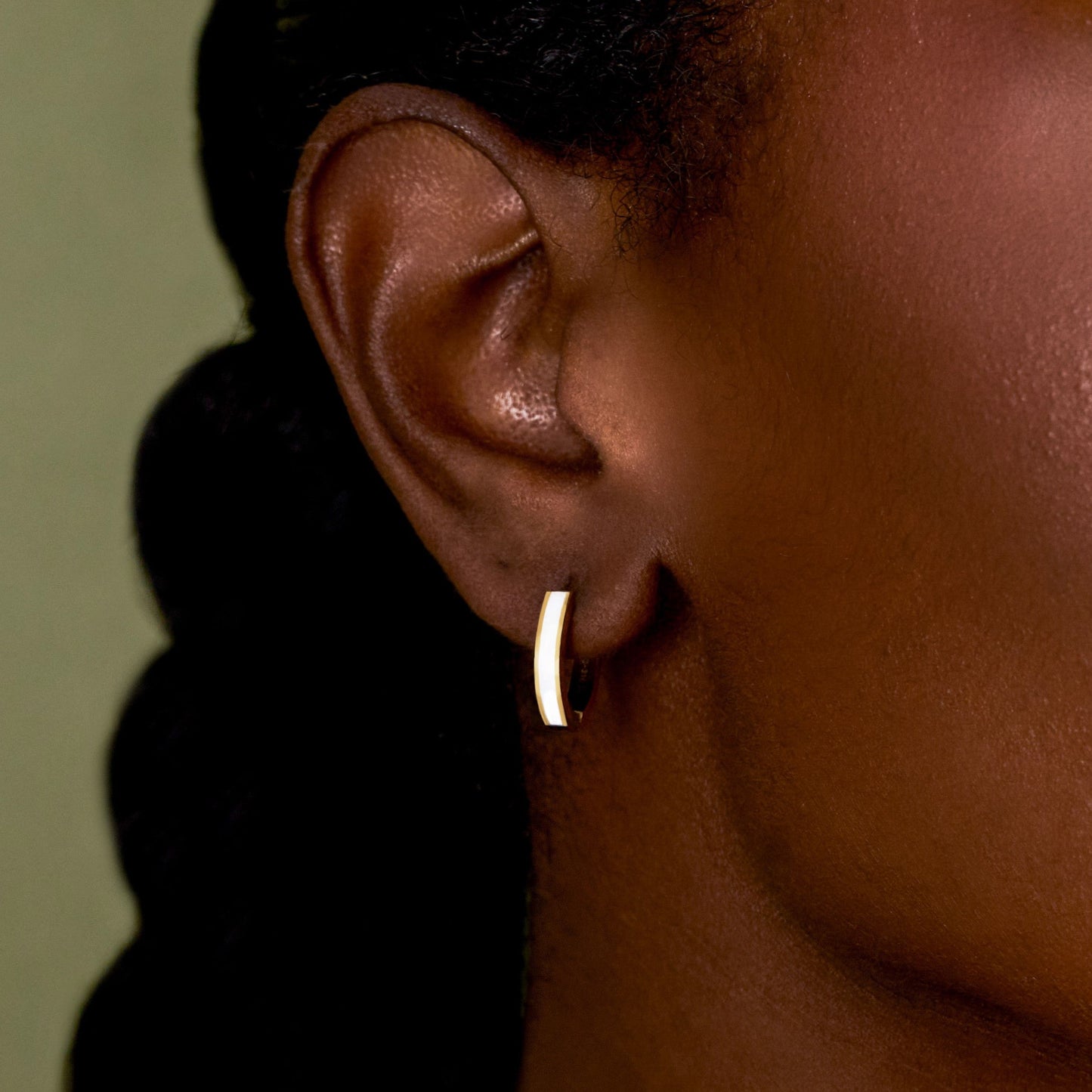 Enamel Hoop Earrings