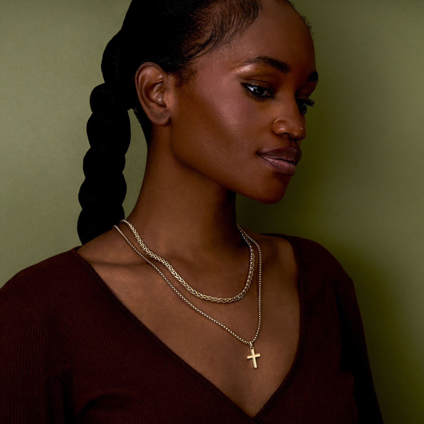 Heavenly Layered Cross Pendant