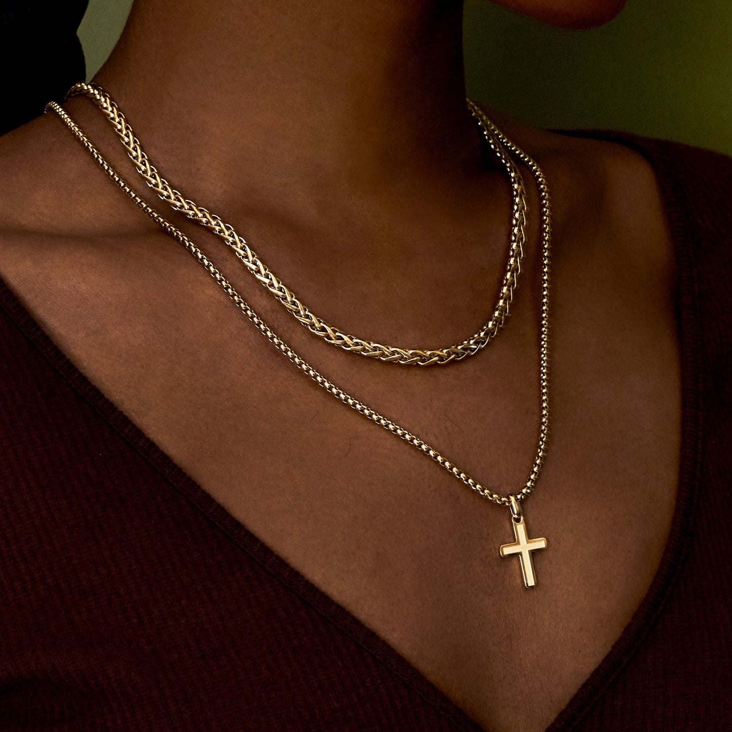 Heavenly Layered Cross Pendant