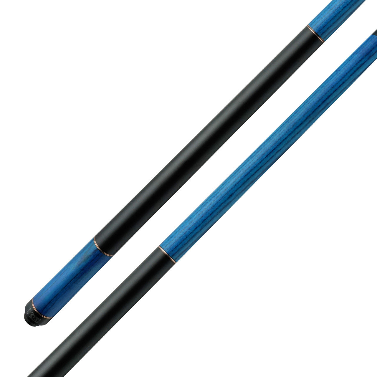 Blue Exotic Wood w/ Dual Copper Rings K2 Cue - 19oz