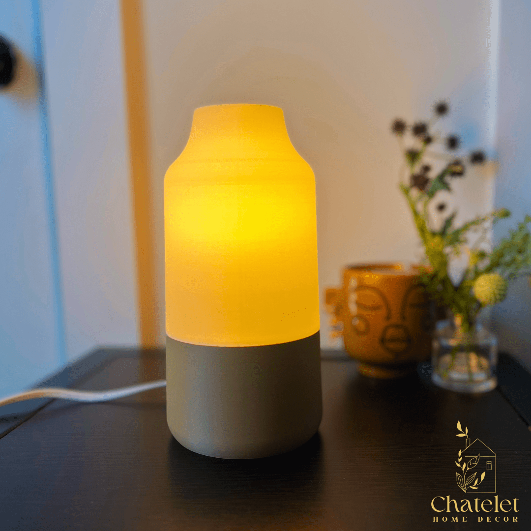 The Karl Lamp | Premium Collection Lamp | 10" x 4" Color Changing Ambience Light Perfect for End Tables & Bedrooms