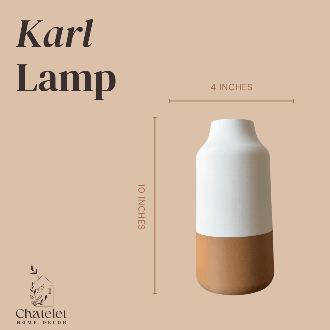The Karl Lamp | Premium Collection Lamp | 10" x 4" Color Changing Ambience Light Perfect for End Tables & Bedrooms
