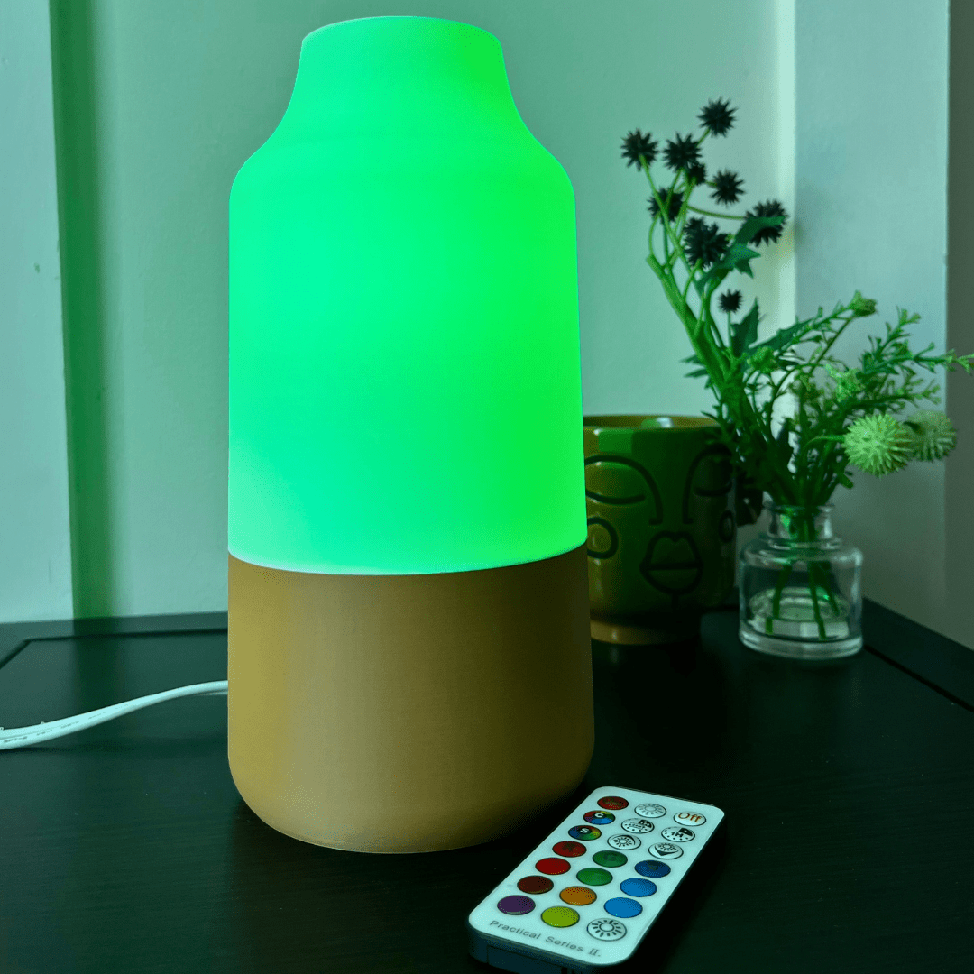 The Karl Lamp | Premium Collection Lamp | 10" x 4" Color Changing Ambience Light Perfect for End Tables & Bedrooms