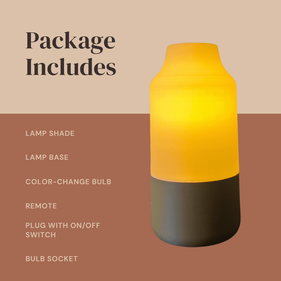 The Karl Lamp | Premium Collection Lamp | 10" x 4" Color Changing Ambience Light Perfect for End Tables & Bedrooms