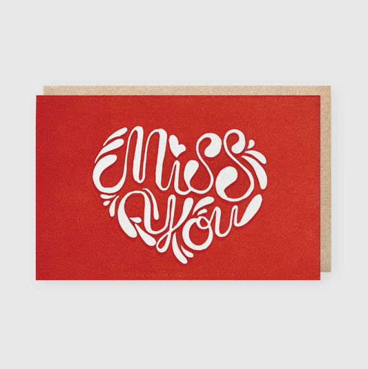 Miss You Heart Greeting Card (*Ltd)
