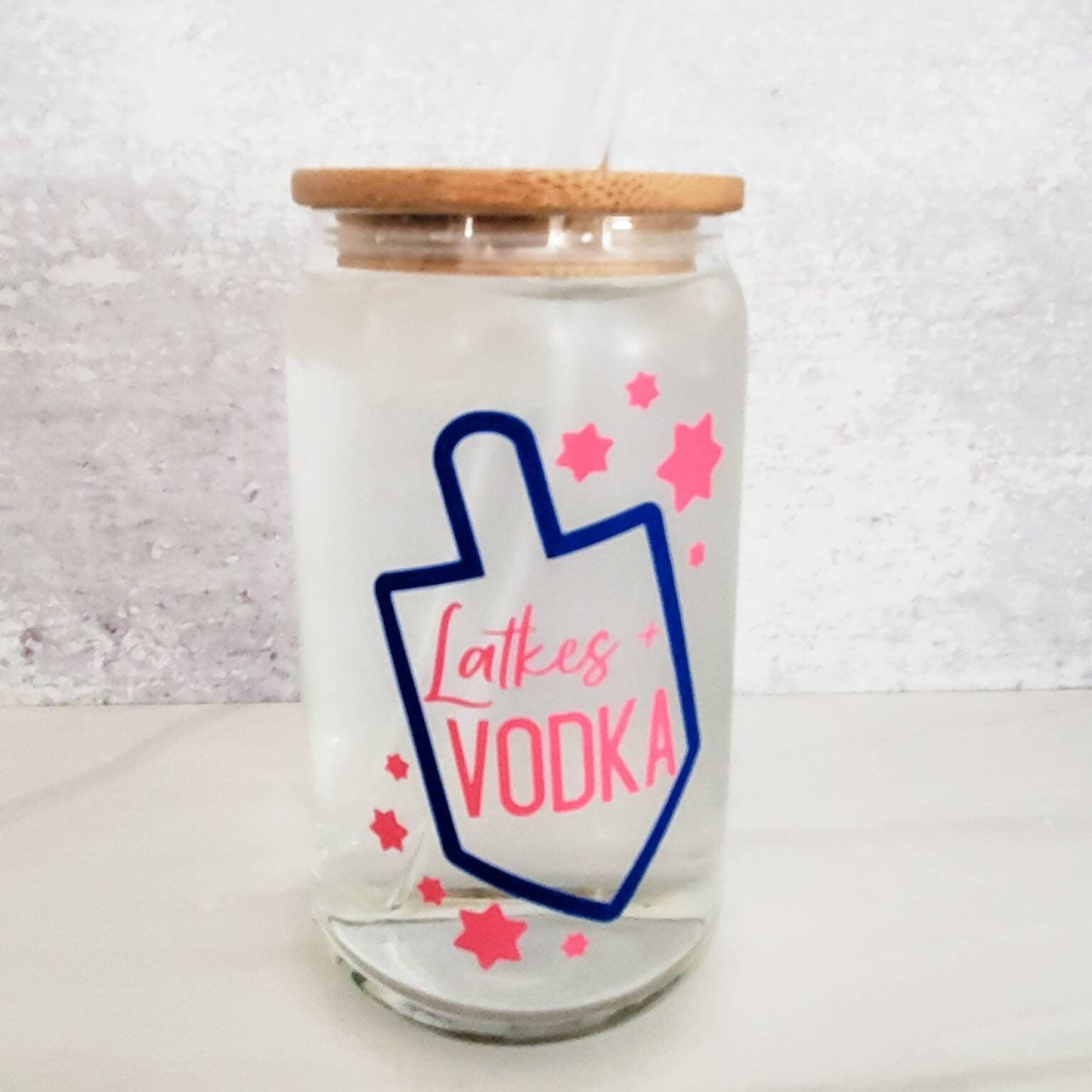 Latkes and Vodka Color Changing Self Care Gift Glass Cup