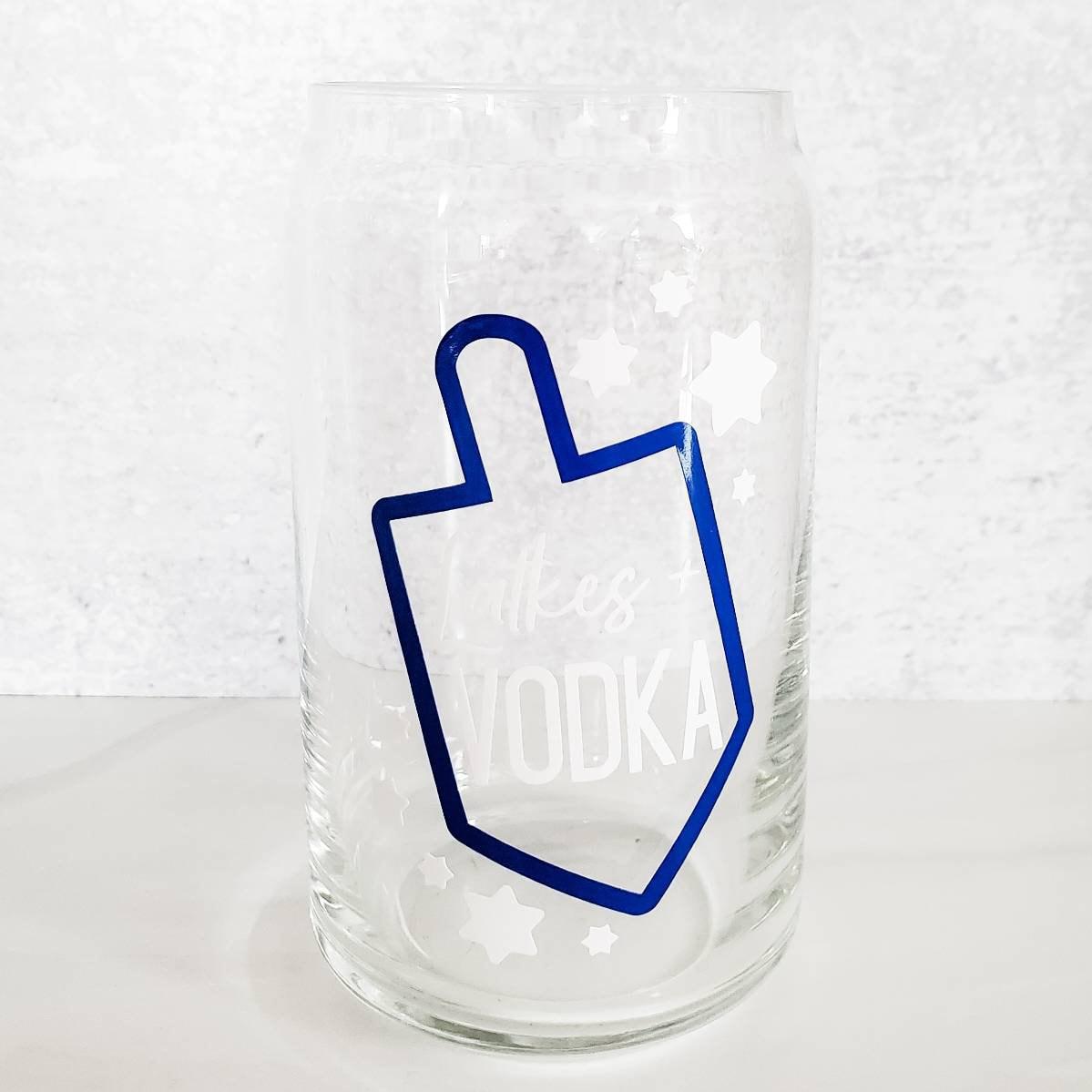 Latkes and Vodka Color Changing Self Care Gift Glass Cup