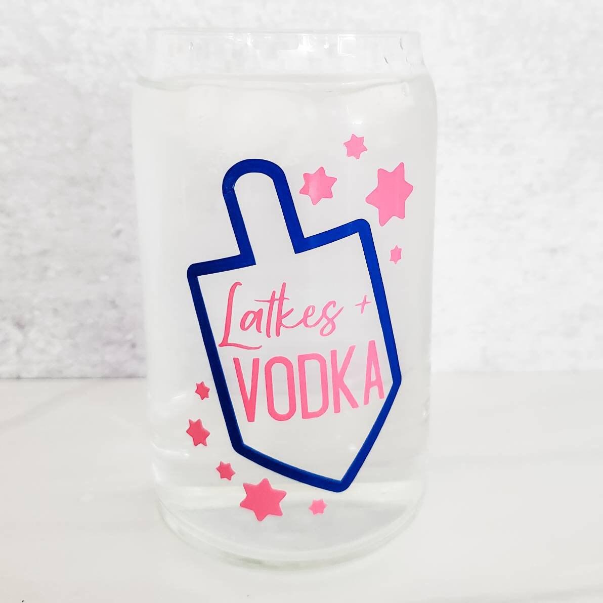 Latkes and Vodka Color Changing Self Care Gift Glass Cup