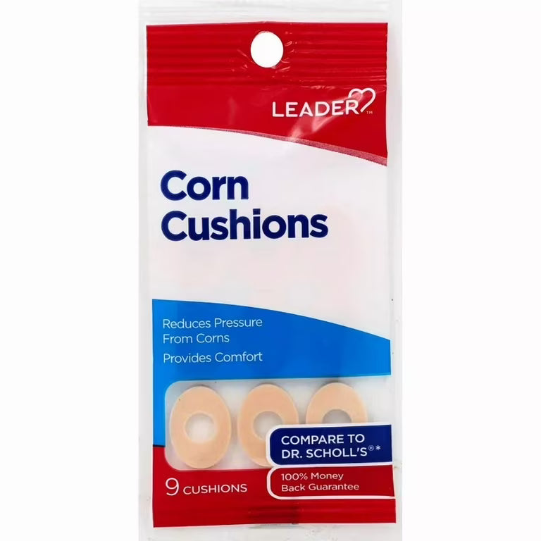 Leader Corn Cushions - 18 Count Value Pack, Soft Foam Pads for Foot Pressure Relief