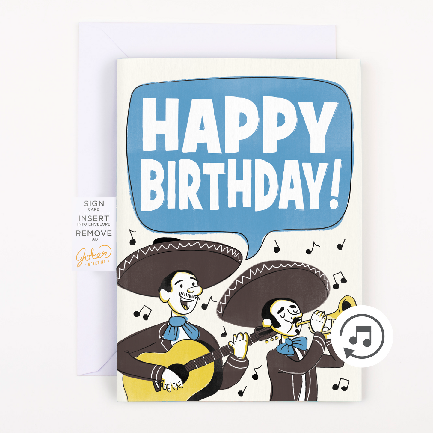 Endless Mariachi Birthday Card with Glitter