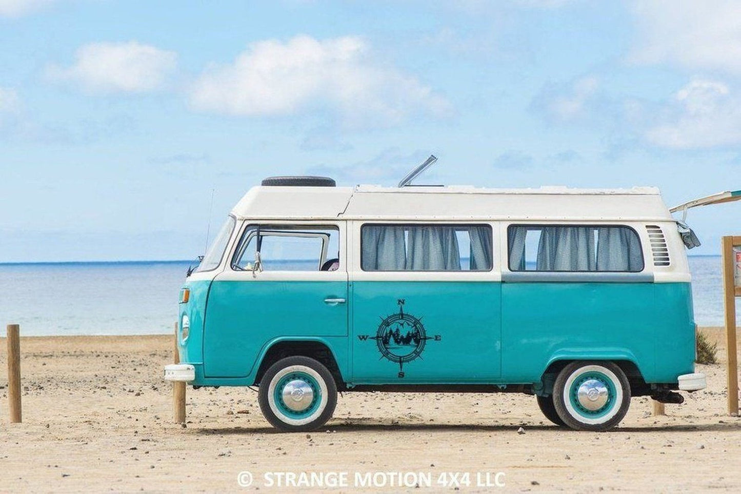 Mountain Lake Compass Vinyl Decal | 18