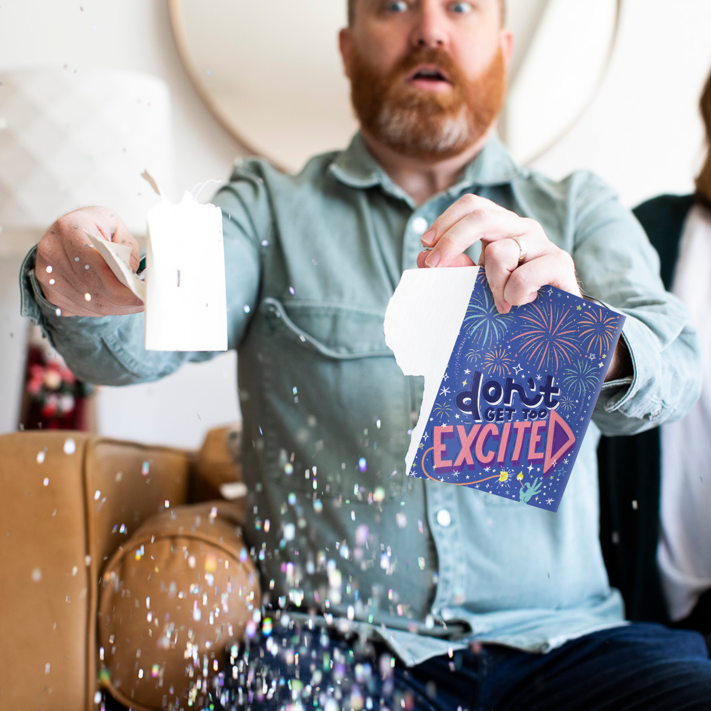 Endless NSFW Moaning Congrats Card with Glitter