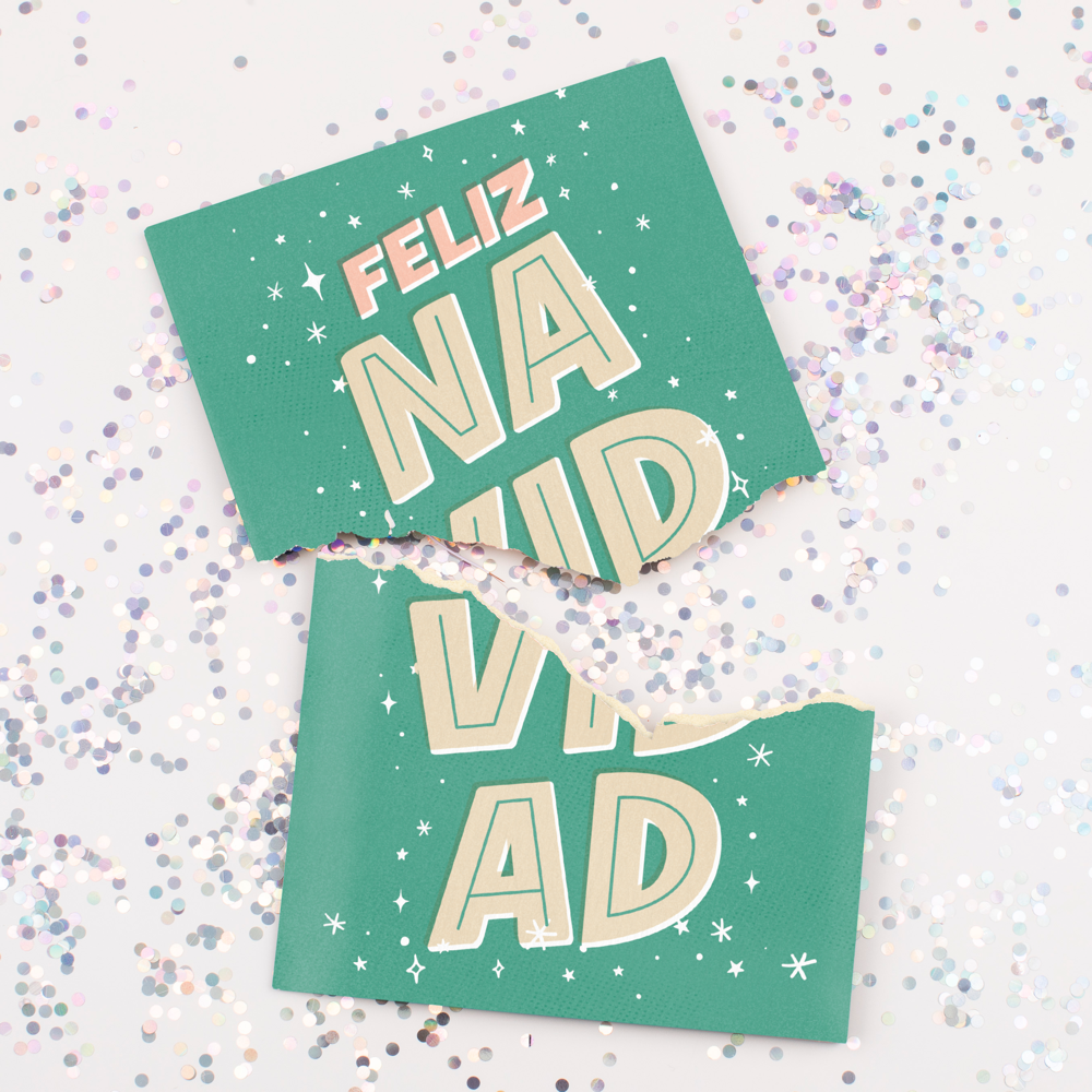 Endless Feliz Navidad Card with Glitter