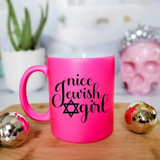 Nice Jewish Girl Hot Pink Coffee Mug