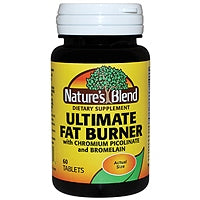 Nature's Blend Ultimate Fat Burner - Metabolic Support Formula, 60 Tablets