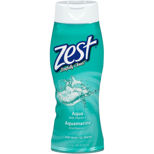 Zest Aqua With Vitamin E Refreshing Body Wash, 18 Fl Oz