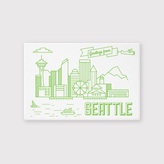 Greetings From Seattle Postcard