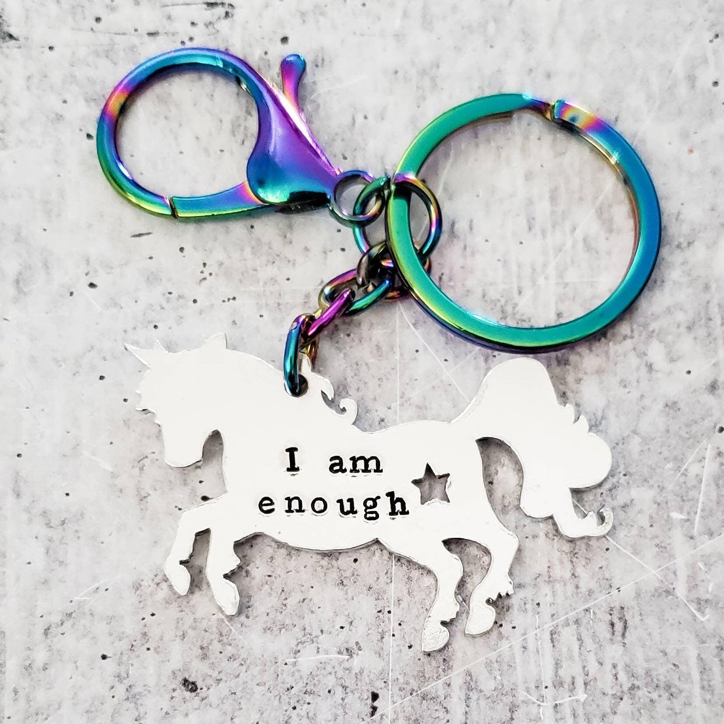 PRIDE Unicorn Keychain