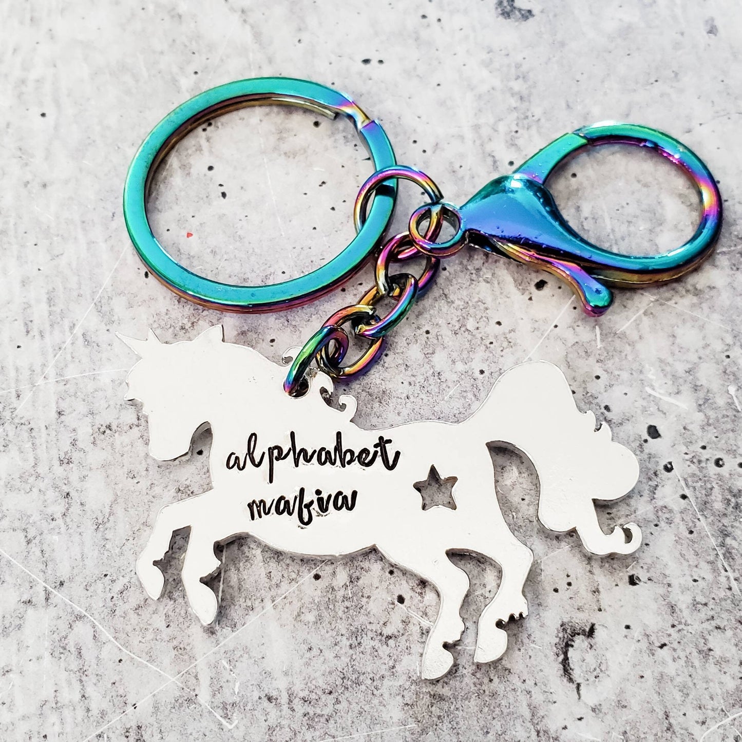 PRIDE Unicorn Keychain