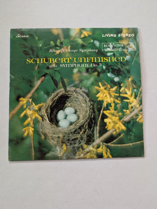 Reiner / Chicago Symphony, Schubert - Schubert Unfinished And Symphony No. 5(Vintage Vinyl Record LP Album)