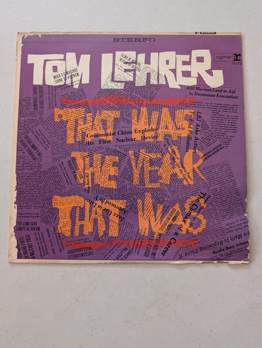 Tom Lehrer - That Was The Year That Was - Reprise Records - RS 6179 - LP, Album(Vintage Album Cover Only)
