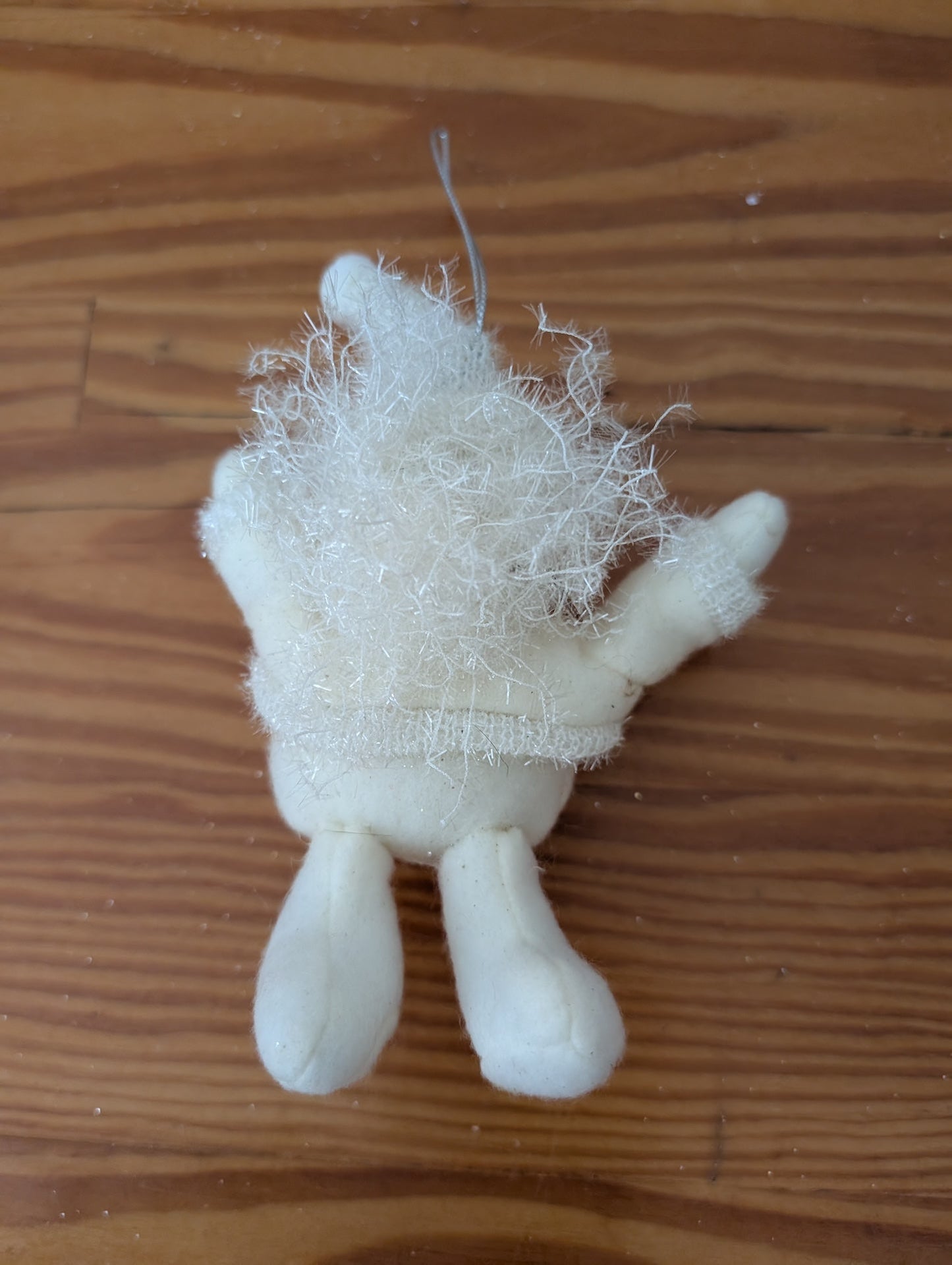 Fuzzy Yarn Angel/Gnome Ornament from Unknown -  Ornaments (Fabric, Yarn Ornament, Whimsical, Scandinavian, White, Silver)