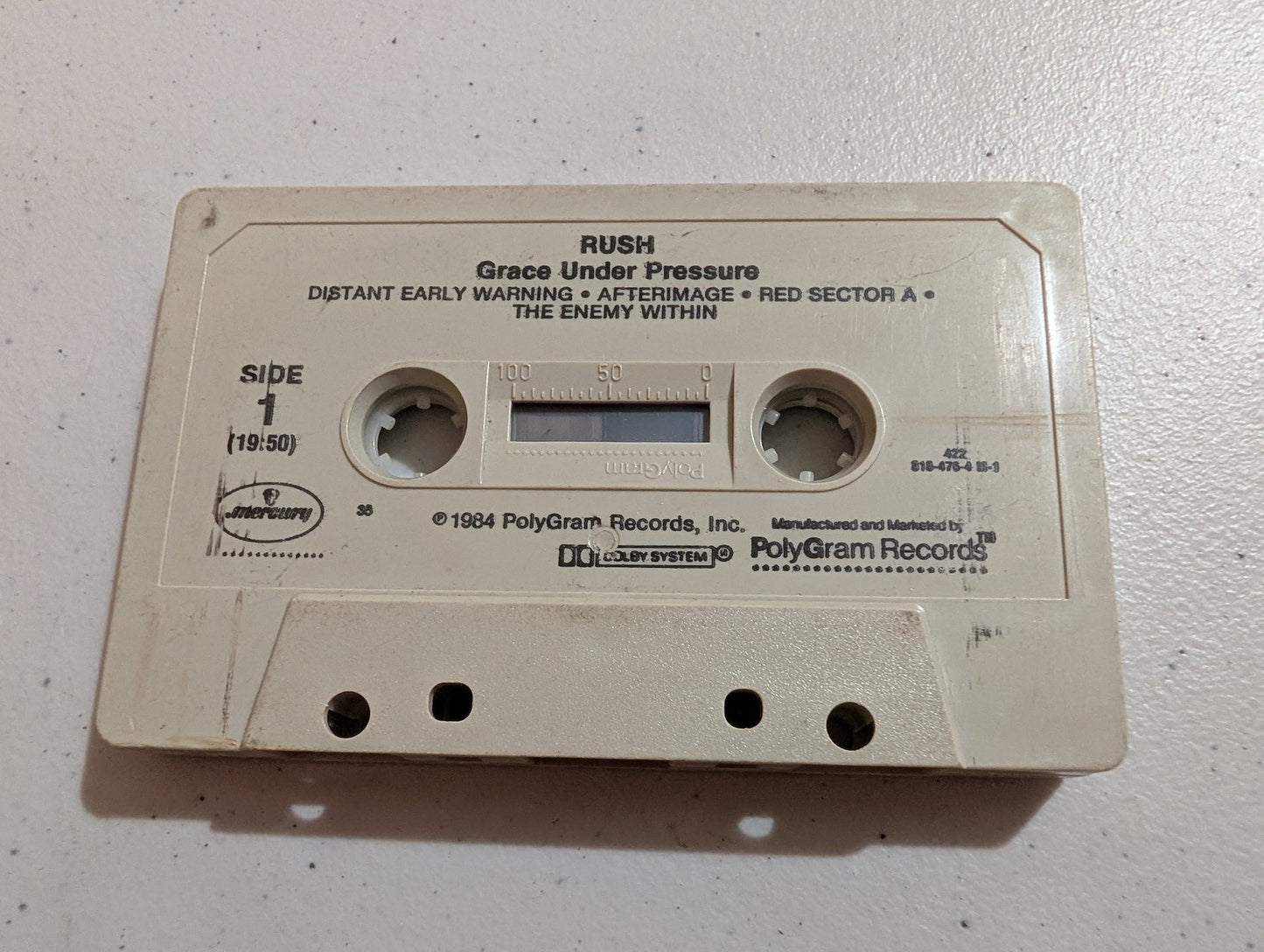 RUSH Grace Under Pressure  - CASSETTE only USA 1984
