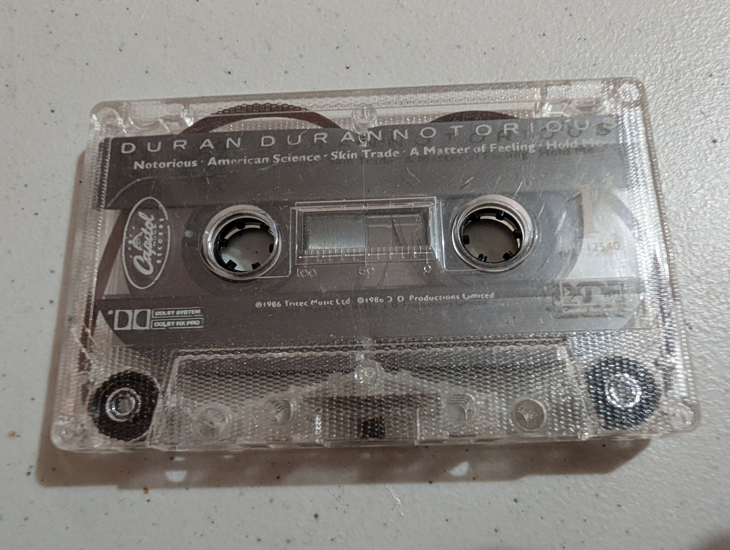 Duran Duran ‎Notorious Classic Electronic Rock New Wave Alternative Pop Music - cassette only