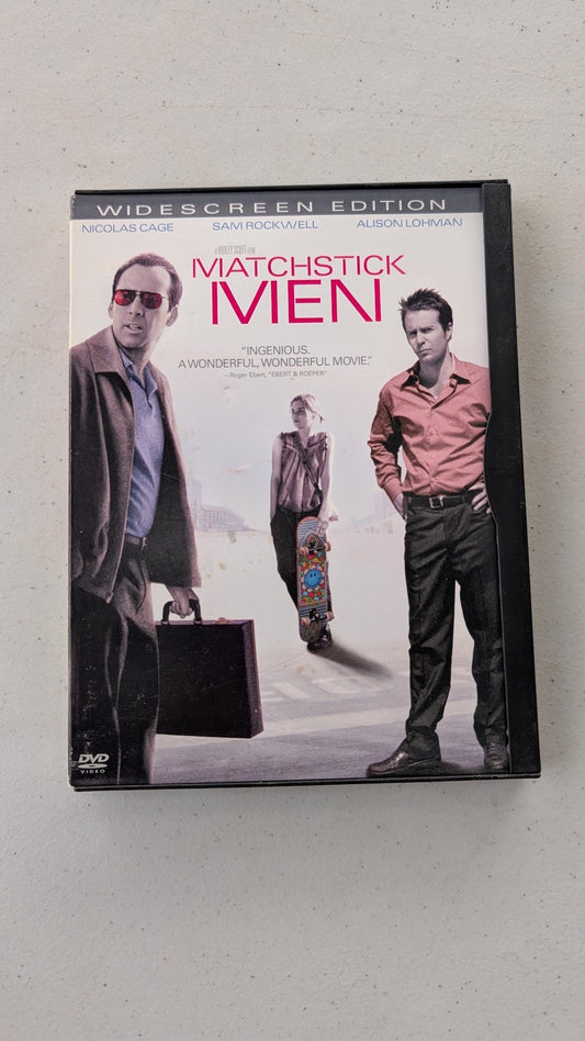 Matchstick Men (DVD, 2004) Nicolas Cage, Sam Rockwell, Alison Lohman