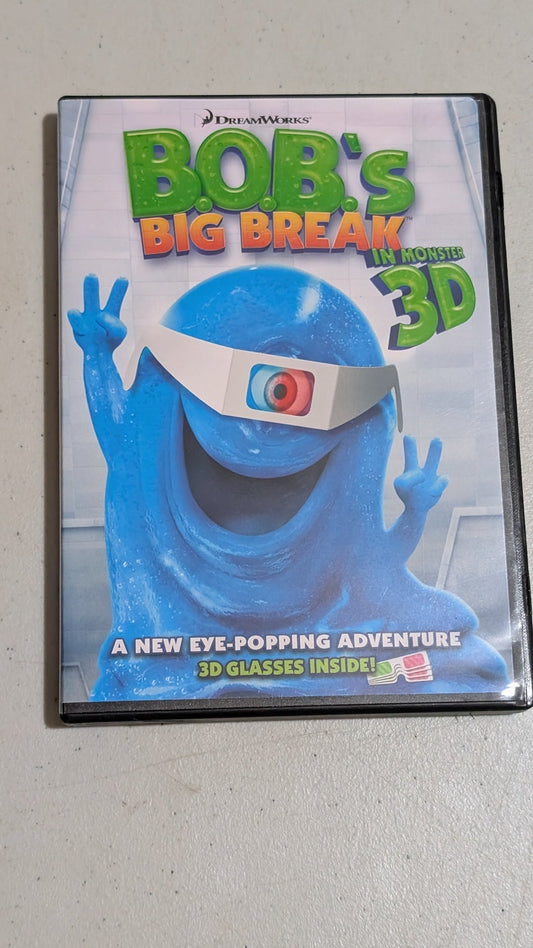 B.O.B.'s Big Break in Monster 3D (DVD, 2009, Not Rated) Seth Rogen, Will Arnett, Kiefer Sutherland