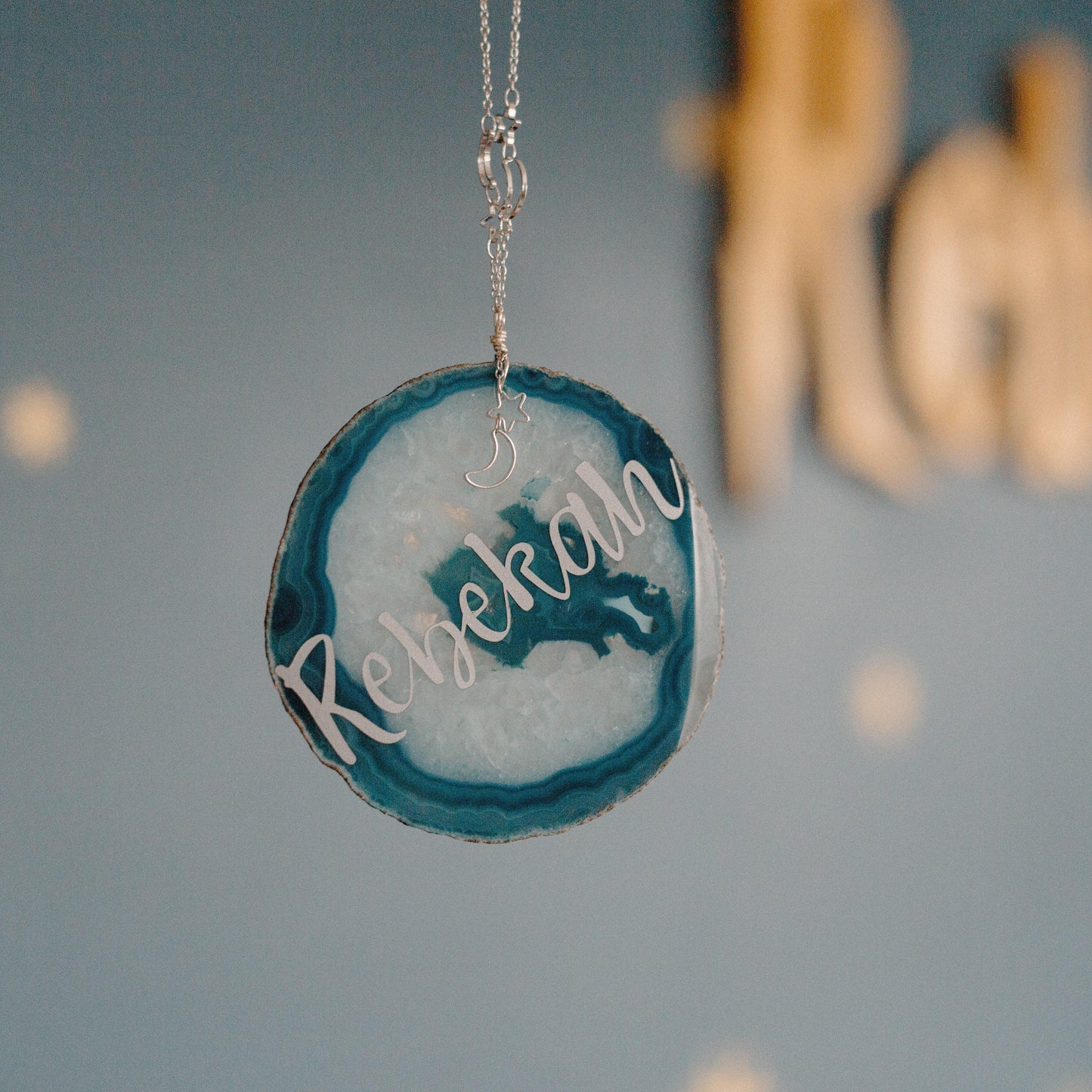 Personalized Baby Name Agate Nursery Decor