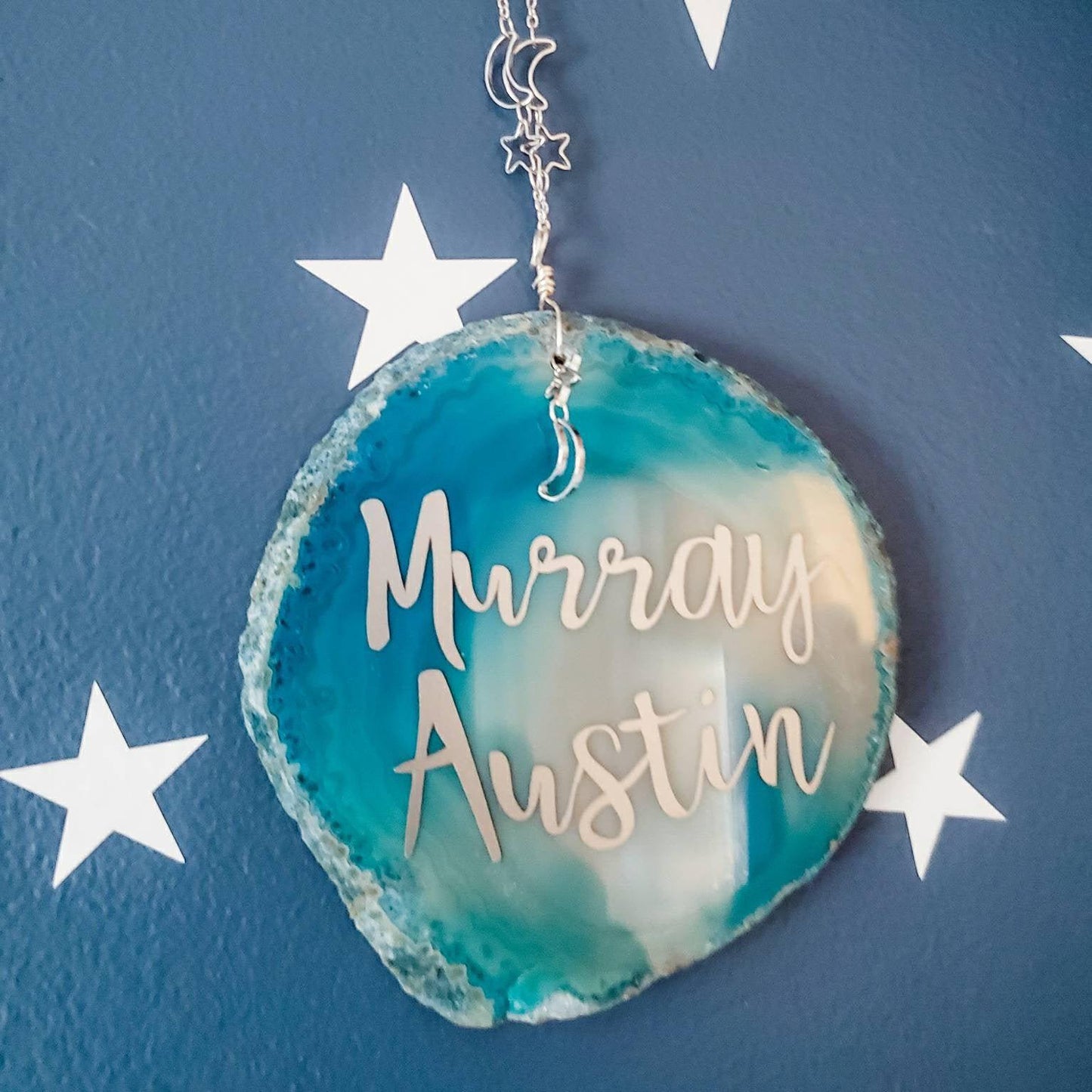 Personalized Baby Name Agate Nursery Decor