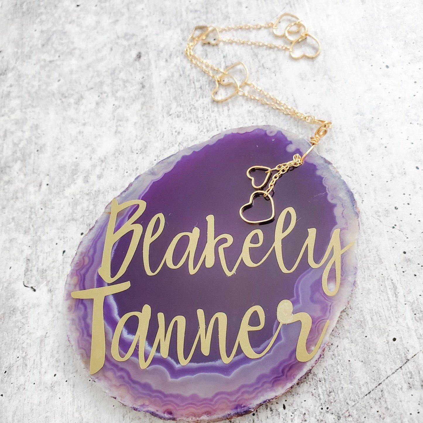 Personalized Baby Name Agate Nursery Decor