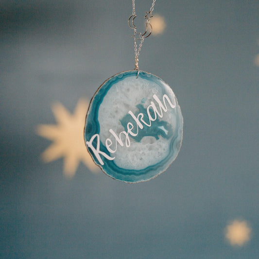 Personalized Baby Name Agate Nursery Decor