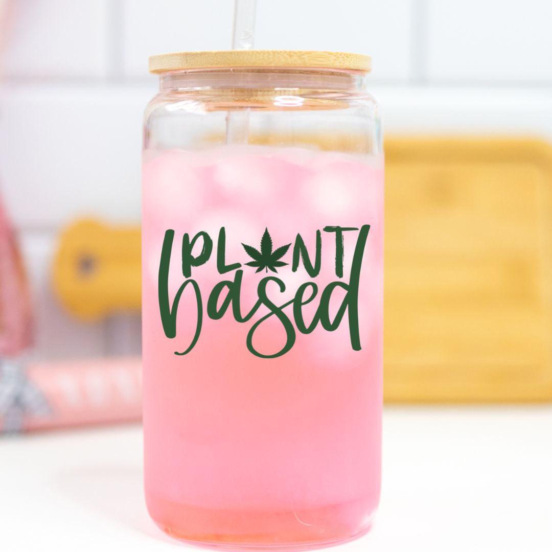 Plant Based Glass Can Cup for Vegan Pot Head